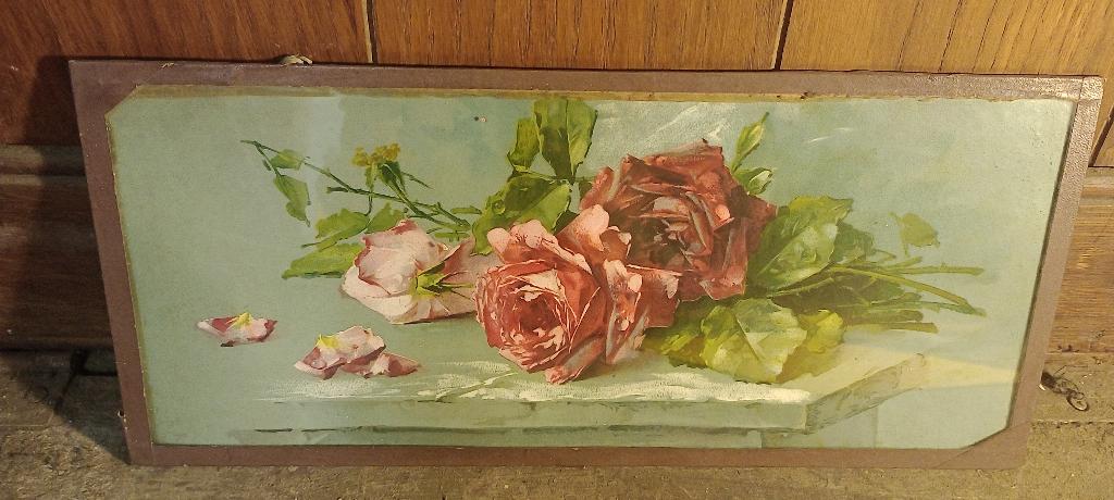 Chromolithografie gesigneerd Catherine Klein, 38x17, n364, Ophalen of Verzenden