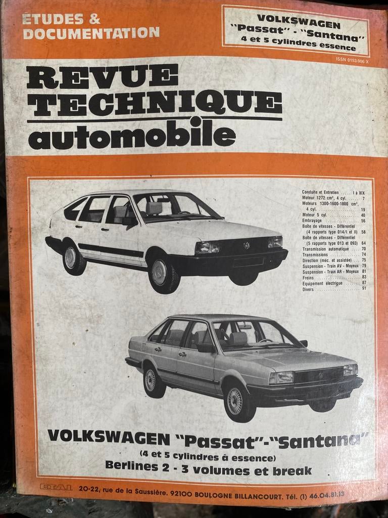 Manuel technique volkswagen passat santana, Ophalen of Verzenden