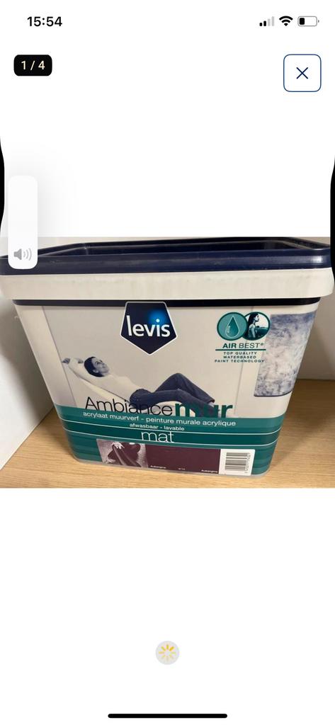 NIEUW : LEVIS Ambiance mur acrylaatverf aubergine, Ophalen, Overige kleuren, Nieuw, Verf