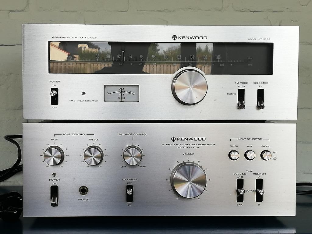 Versterker Kenwood KA-3300 en Kenwood Tuner KT-3300, Enlèvement, Utilisé, Haut-parleurs, Portable