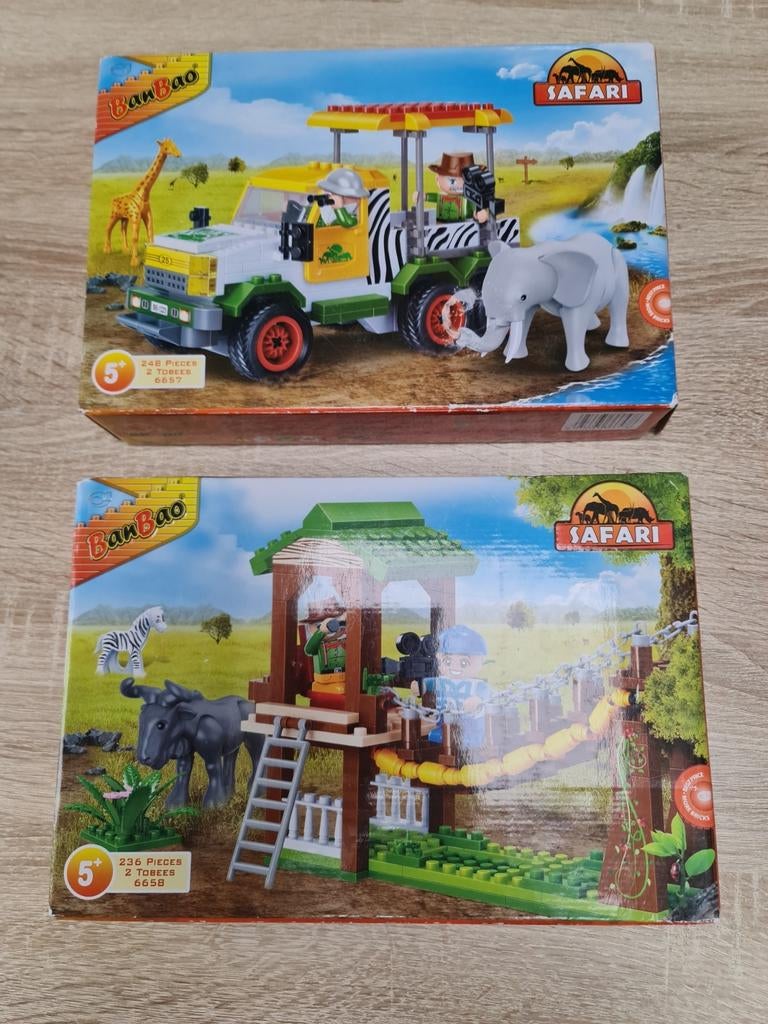 Banbao lego : Safari jeep en Hangbrug, Ophalen of Verzenden, Zo goed als nieuw