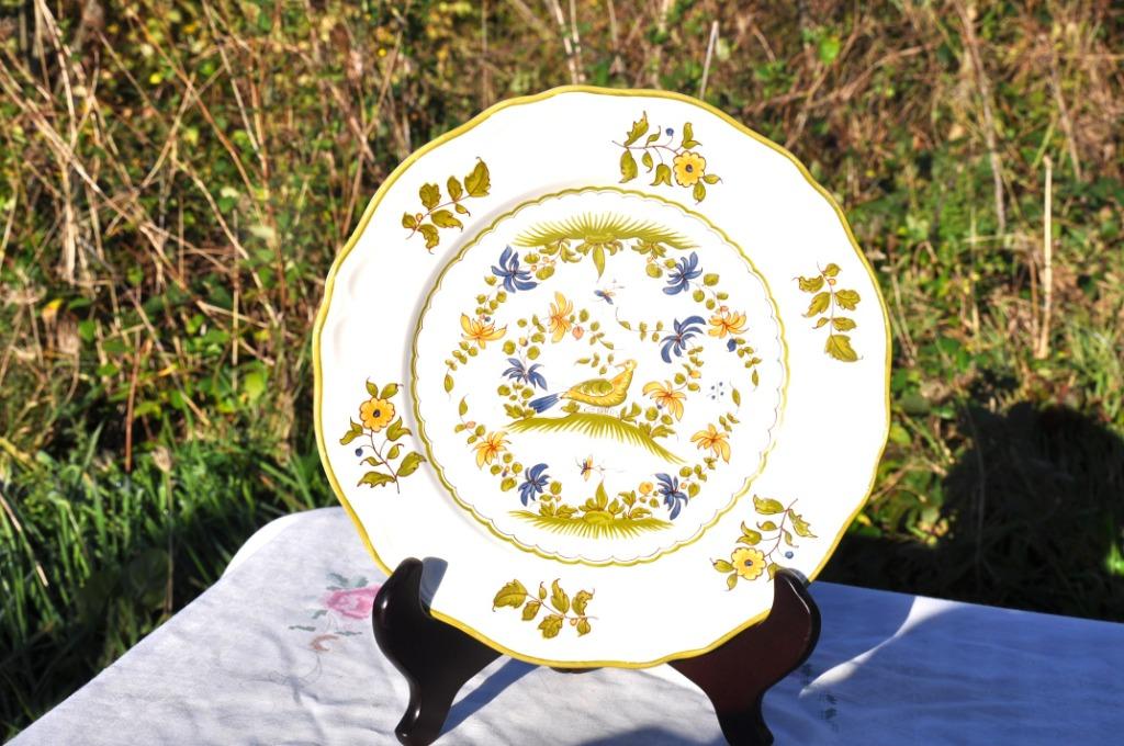 assiette decorative orchies  oiseau vers la droite (5), Enlèvement ou Envoi