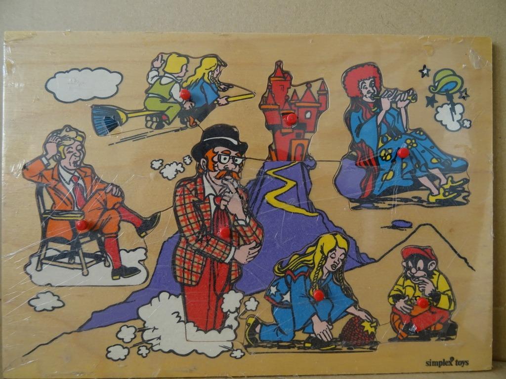 Vintage houten Simplex puzzel Tita Tovenaar puzzel Nieuw '73, Kinderen en Baby's, Ophalen of Verzenden, Zo goed als nieuw, Van hout