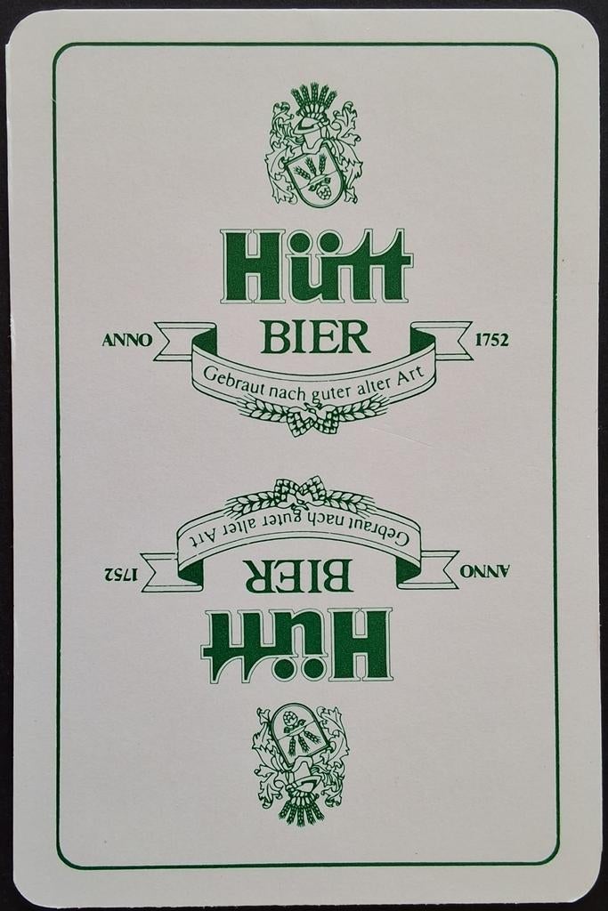 1 Speelkaart Hutt bier, Ophalen of Verzenden