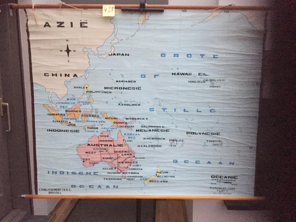 Carte scolaire rétro - Océanie - Carte 429, Enlèvement ou Envoi, Utilisé