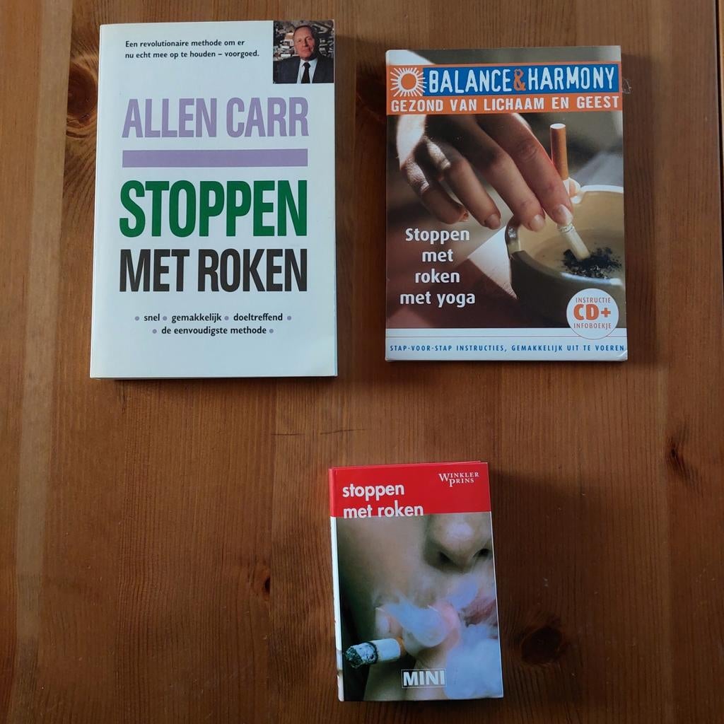 Stoppen met roken met yoga cd + 2 boeken, Boeken, Gezondheid, Dieet en Voeding, Zo goed als nieuw, Gezondheid en Conditie, Ophalen of Verzenden