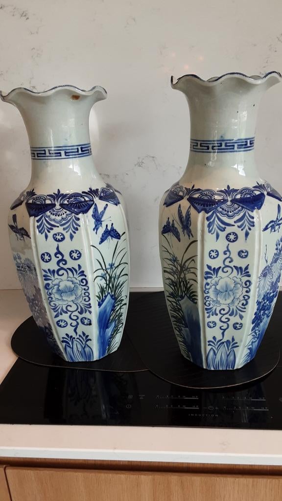 Duo antieke chinese vazen, Antiek en Kunst, Ophalen