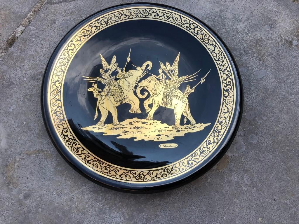 klein bordje olifanten Thailand souvenir, Verzamelen, Dierenverzamelingen, Ophalen of Verzenden