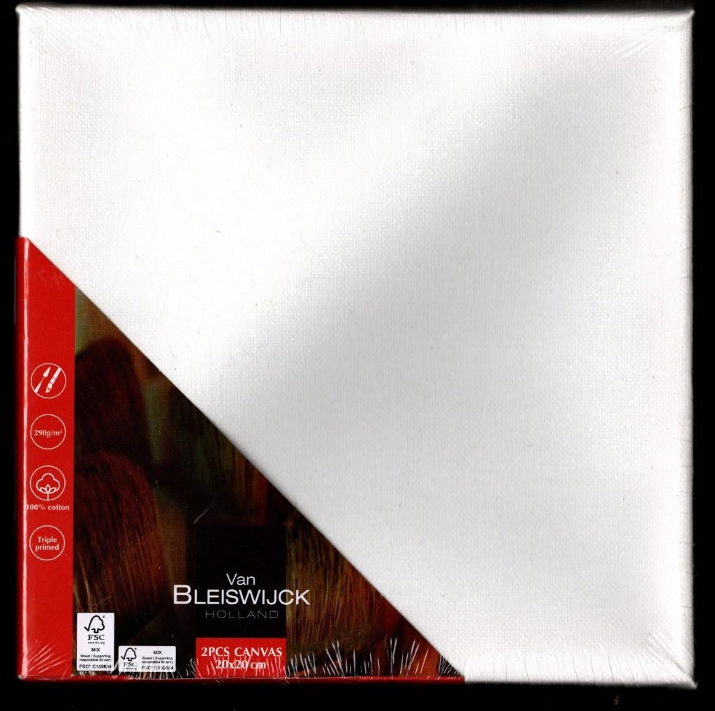 van bleiswijck 2x20 cm. schildersdoek,nieuw !, Ophalen of Verzenden, Nieuw, Doek