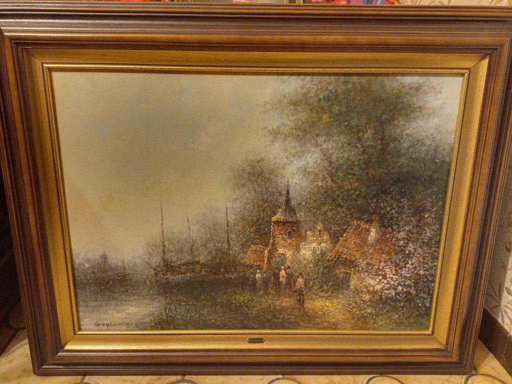 Gesigneerd schilderij van Gerrit (Gerard) Nijland, Antiquités & Art, Enlèvement