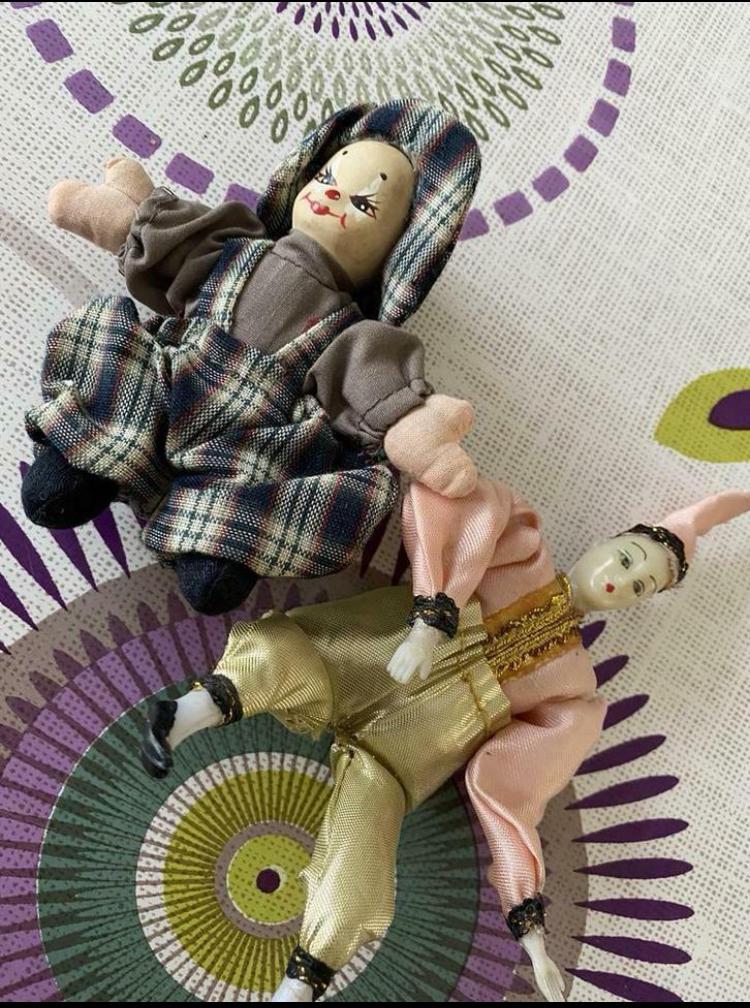 Clown  set van 2 kleine clowns van 11 cm, Verzamelen