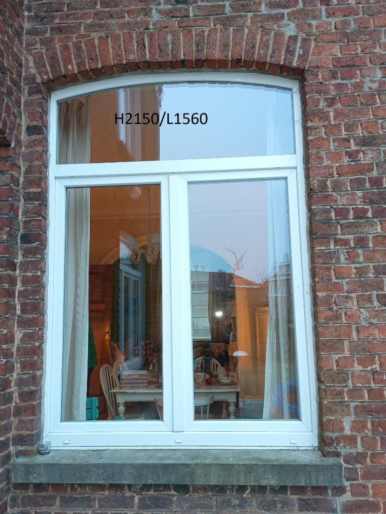 Grand châssis PVC blanc, Bricolage & Construction, Vitres, Châssis & Fenêtres, Utilisé, Fenêtre de façade ou Vitre, 160 cm ou plus