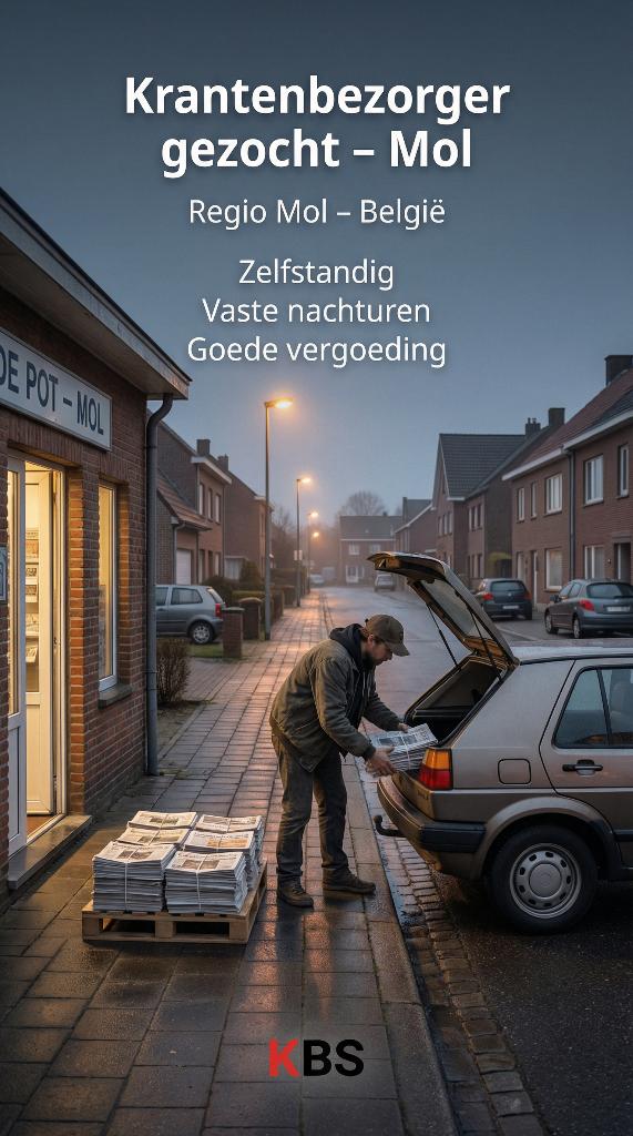 Zelfstandig krantenbezorger – Nachtwerk – Mol, Vacatures, Vacatures | Chauffeurs