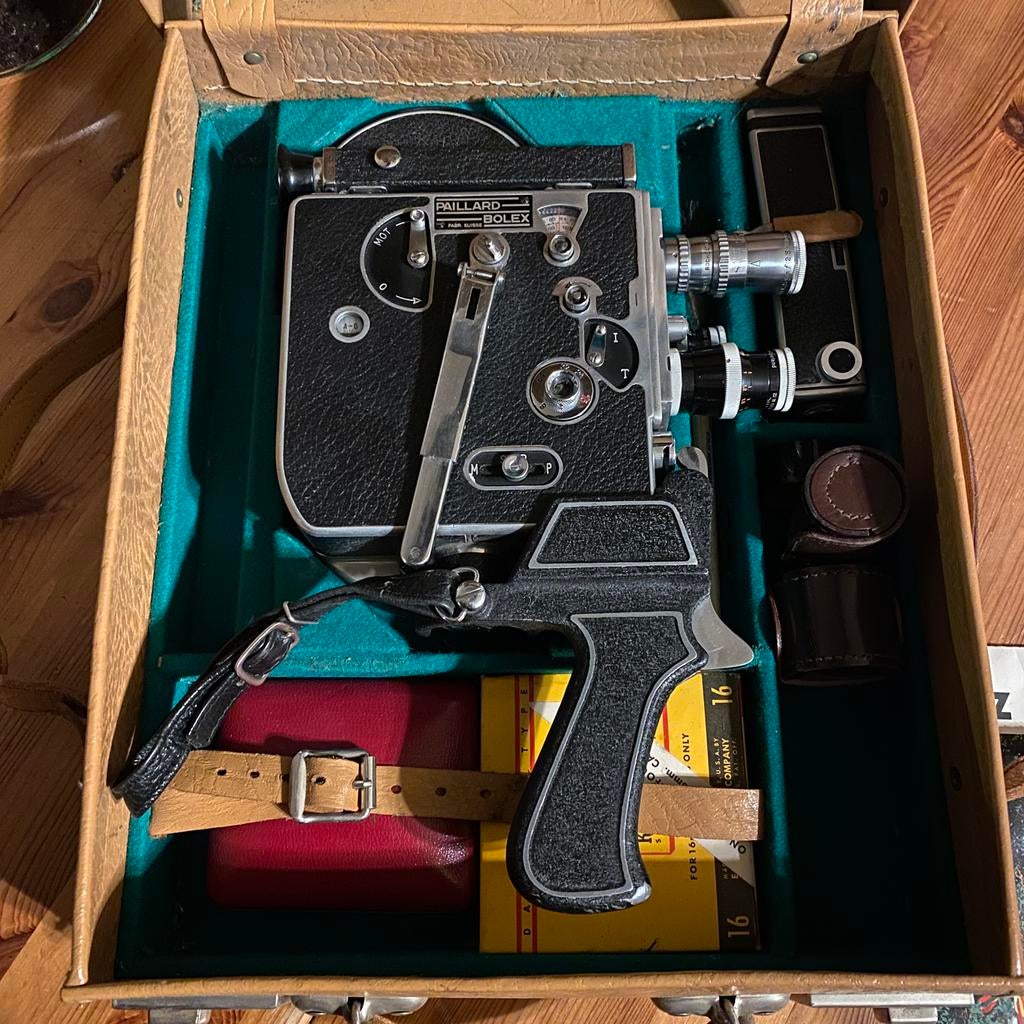 Bolex Paillard H8 Deluxe, dubbel 8 mm, 1953* als nieuw, Ophalen of Verzenden, 1940 tot 1960, Filmcamera