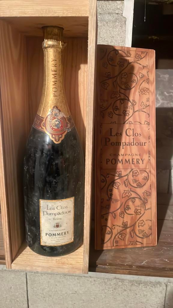 Champagne magnum clos pompadour Pommery 2003, Enlèvement ou Envoi, Comme neuf, Champagne