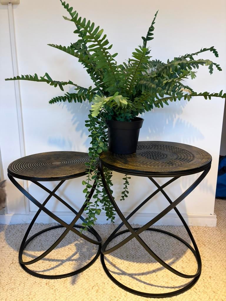 Bijzet tafeltjes, Ophalen, Minder dan 45 cm, Minder dan 55 cm, Metaal of Aluminium