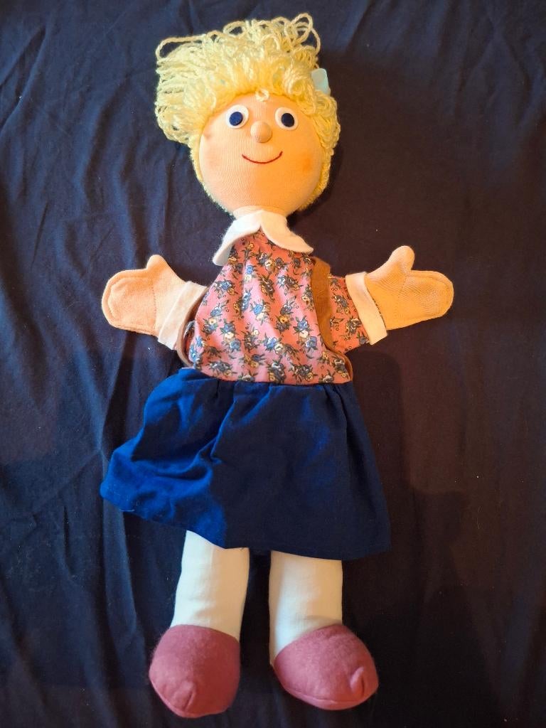 Vintage Trullala handpop schooljongen en schoolmeisje, Ophalen of Verzenden, Zo goed als nieuw, Overige typen