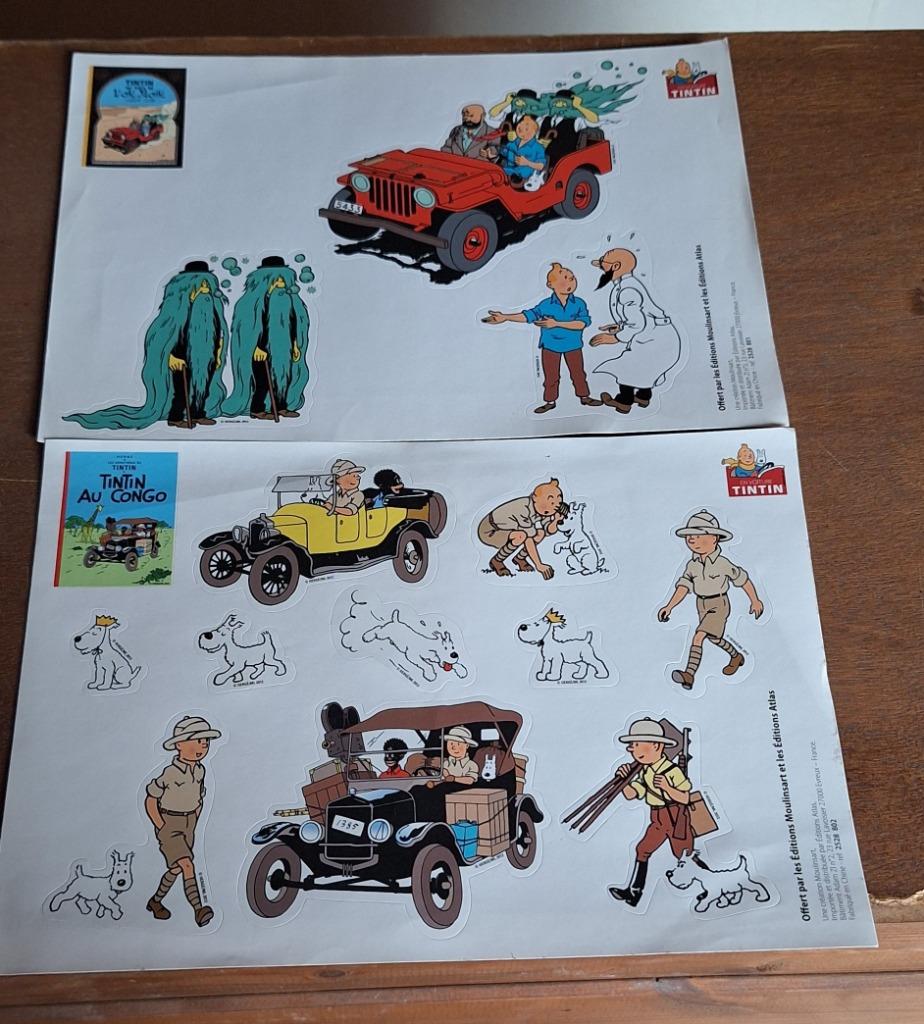 feuillets autocollant Tintin, Collections, Enlèvement, Comme neuf, Bande dessinée ou Dessin animé