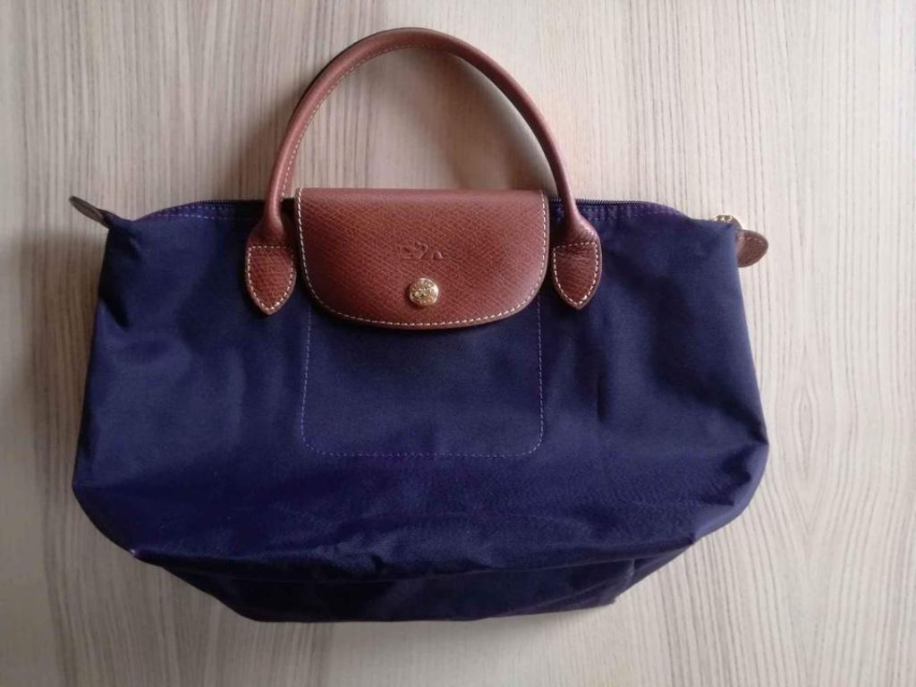 Sac Longchamp pliable mauve, Enlèvement ou Envoi, Comme neuf, Autres couleurs, Sac à main
