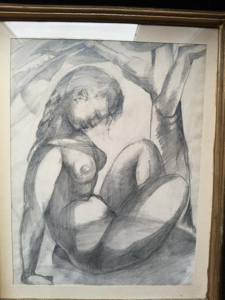 Naaktstudie Bert De Clerck, Antiek en Kunst, Kunst | Tekeningen en Fotografie, Ophalen