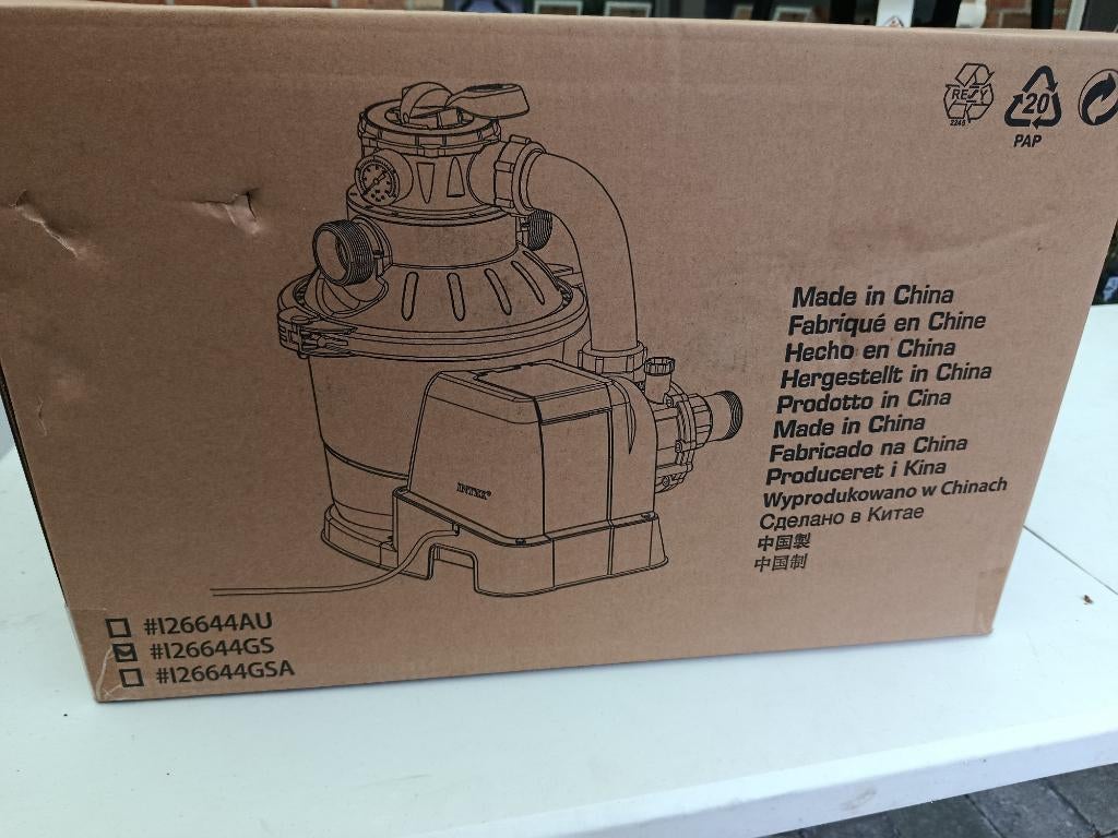 Zwembadpomp met zandfilter Intex SX1500, Ophalen, Nieuw, Zwembadpomp
