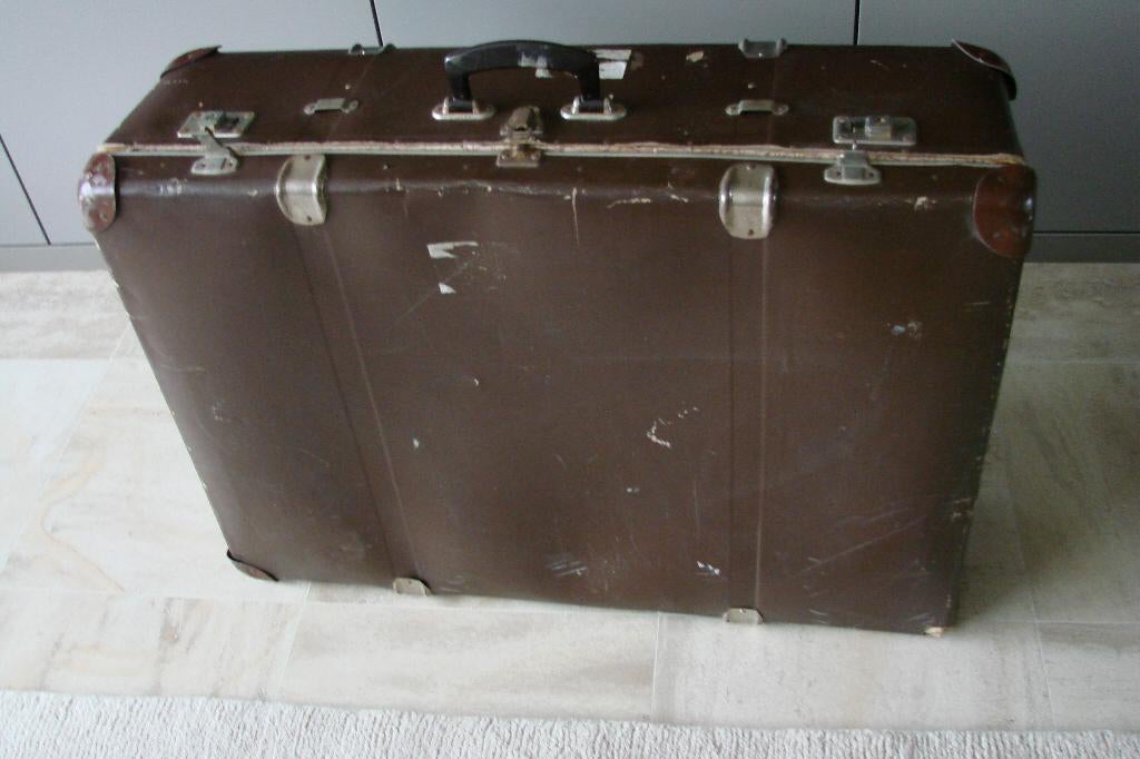 antiek: oude valies koffer, Ophalen of Verzenden, Gebruikt, Overige materialen
