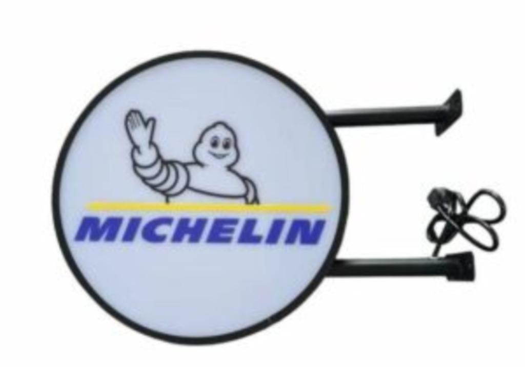 Michelin dubbelzijdige reclame lamp verlichting decoratie, Ophalen of Verzenden, Zo goed als nieuw, Lichtbak of (neon) lamp