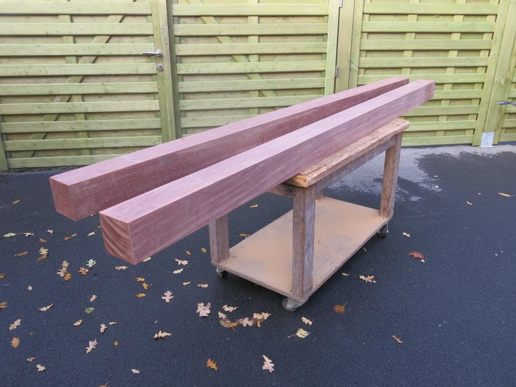 te koop enkele azobe palen, Tuin en Terras, Ophalen, Palen, Nieuw, Hardhout