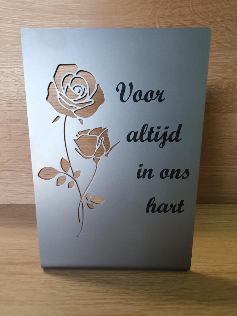 RVS “Roos” Rouwdecoratie Grafdeco Aandenken_Techniekwinkel, Tuin en Terras, Ophalen of Verzenden, Nieuw