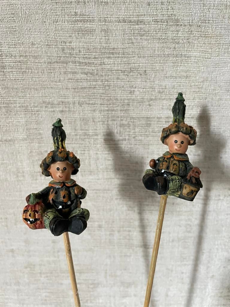 Décorations Halloween figurines sur pique – Ambiance automne, Enlèvement, Comme neuf, Article de fête