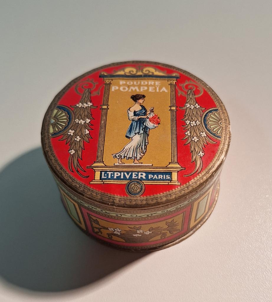 oude poederdoos POMPEÏA LT Piver Paris, Ophalen of Verzenden, Gebruikt