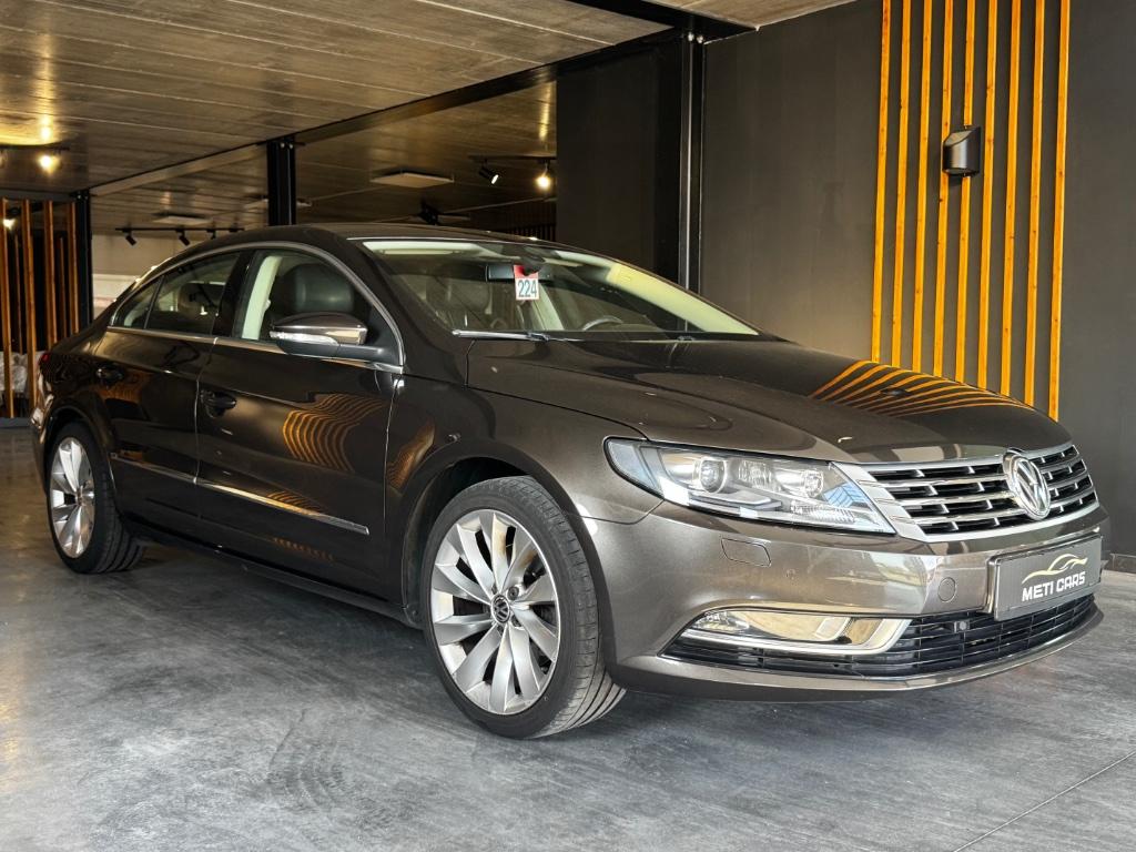 Volkswagen Passat CC 2.0 CR TDi BMT DSG | Xenon | Stoelverwa, Auto's, Volkswagen, Euro 5, 139 g/km, Zwart, Bruin