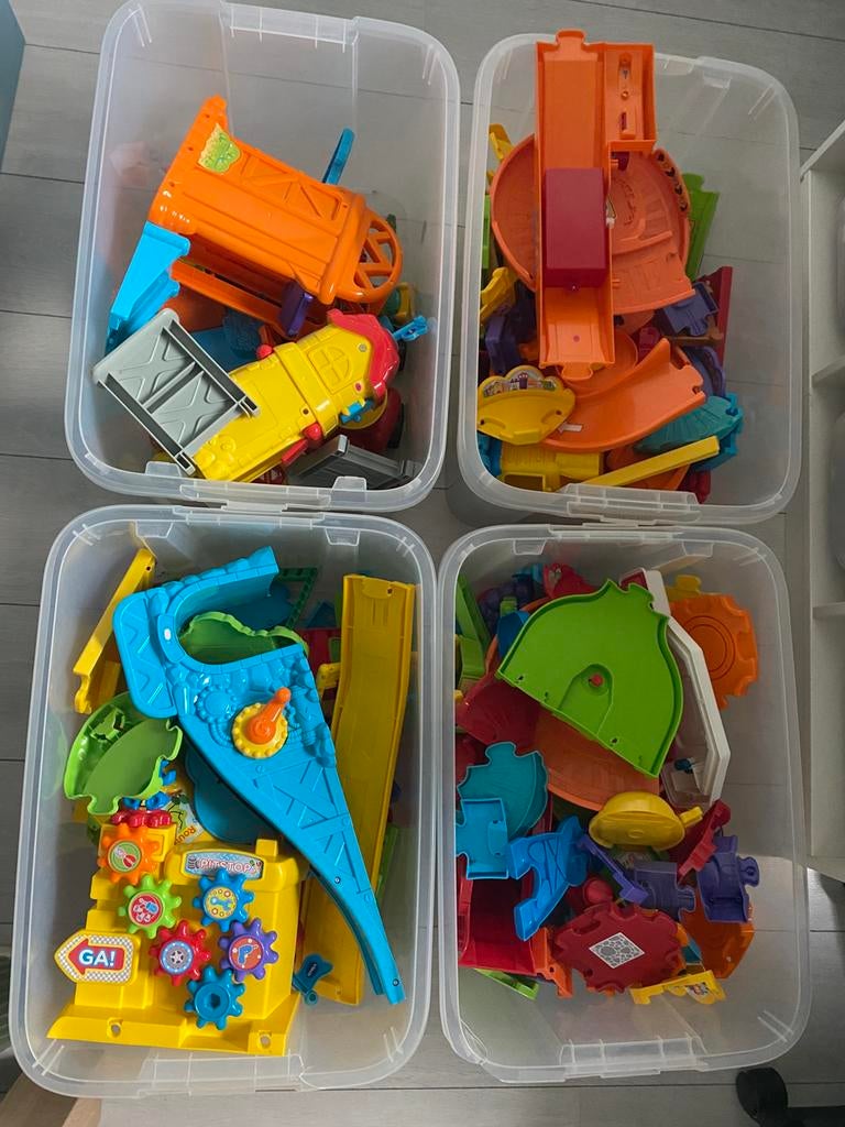 VTECH Toet Toet Auto incl auto’s, Kinderen en Baby's, Ophalen, Zo goed als nieuw