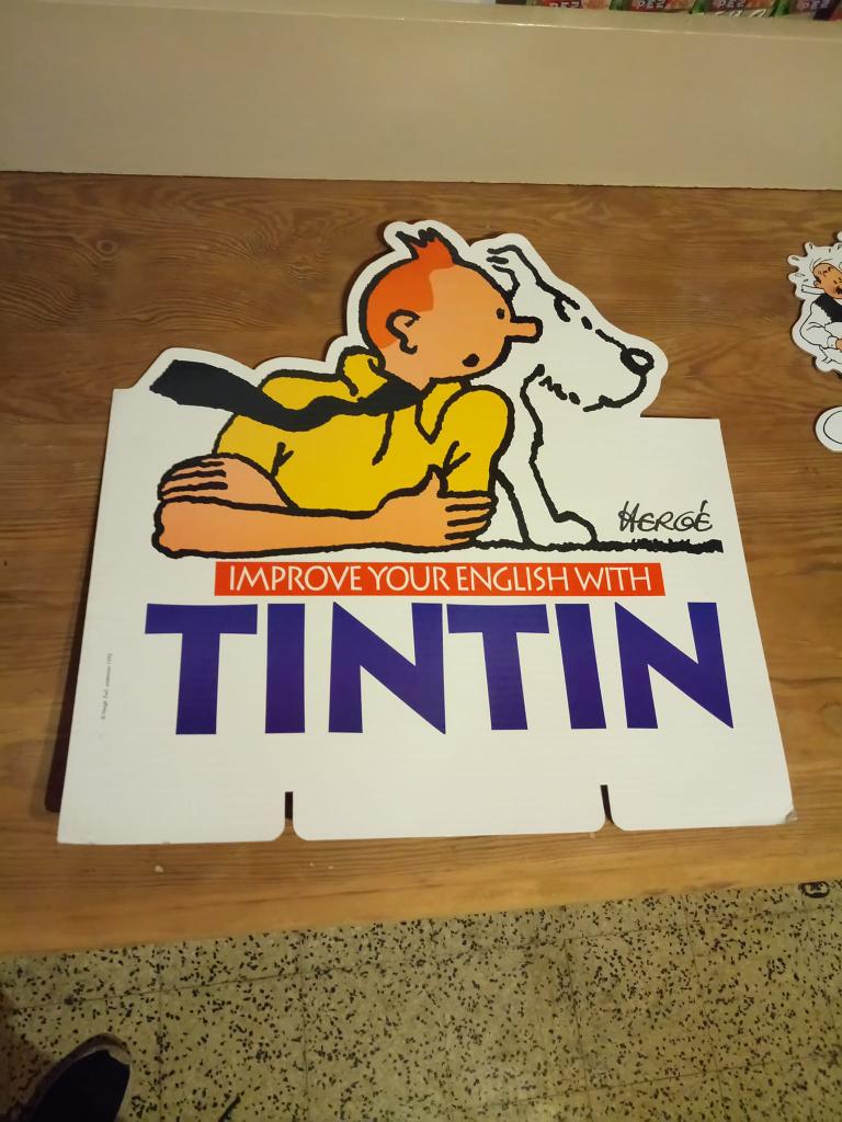 PLV tintin 1992 collection casterman publicité enseigne, Collections, Enlèvement ou Envoi, Tintin