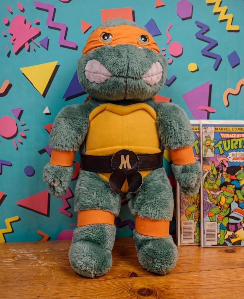 Grande peluche Tortues Ninja Ninja Turtles Michelangelo 1989, Enlèvement ou Envoi