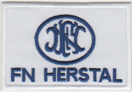 FN Herstal stoffen opstrijk patch embleem, Verzamelen, Kleding en Patronen, Nieuw, Verzenden