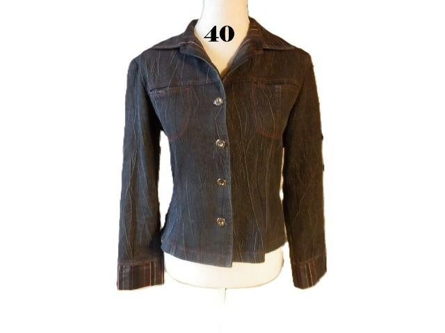 (40)- veste jeans femme t.40 grise - affinités -, Taille 38/40 (M), Gris, Enlèvement ou Envoi, Affinités