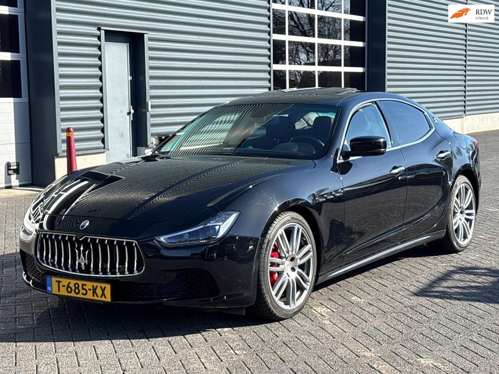 Maserati Ghibli 3.0 S V6 Q4, Carplay, Memory seat, Panoramad, Auto's, Maserati, Automaat, Gebruikt, Zwart, Zwart