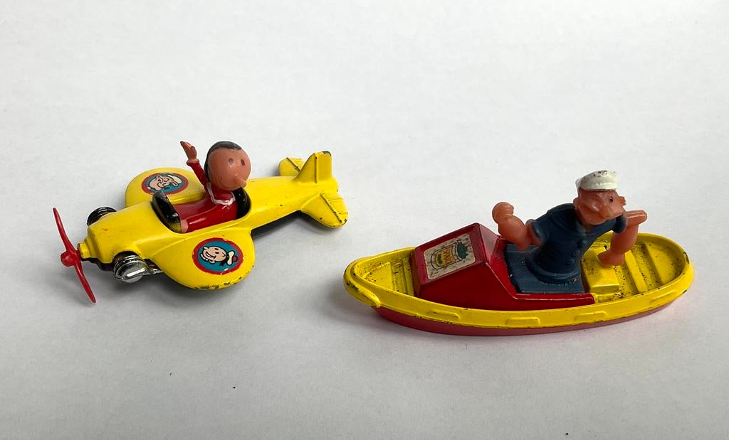 Ensemble de 2 figurines Corgi - Olive avion et Popeye bateau, Enlèvement, Utilisé