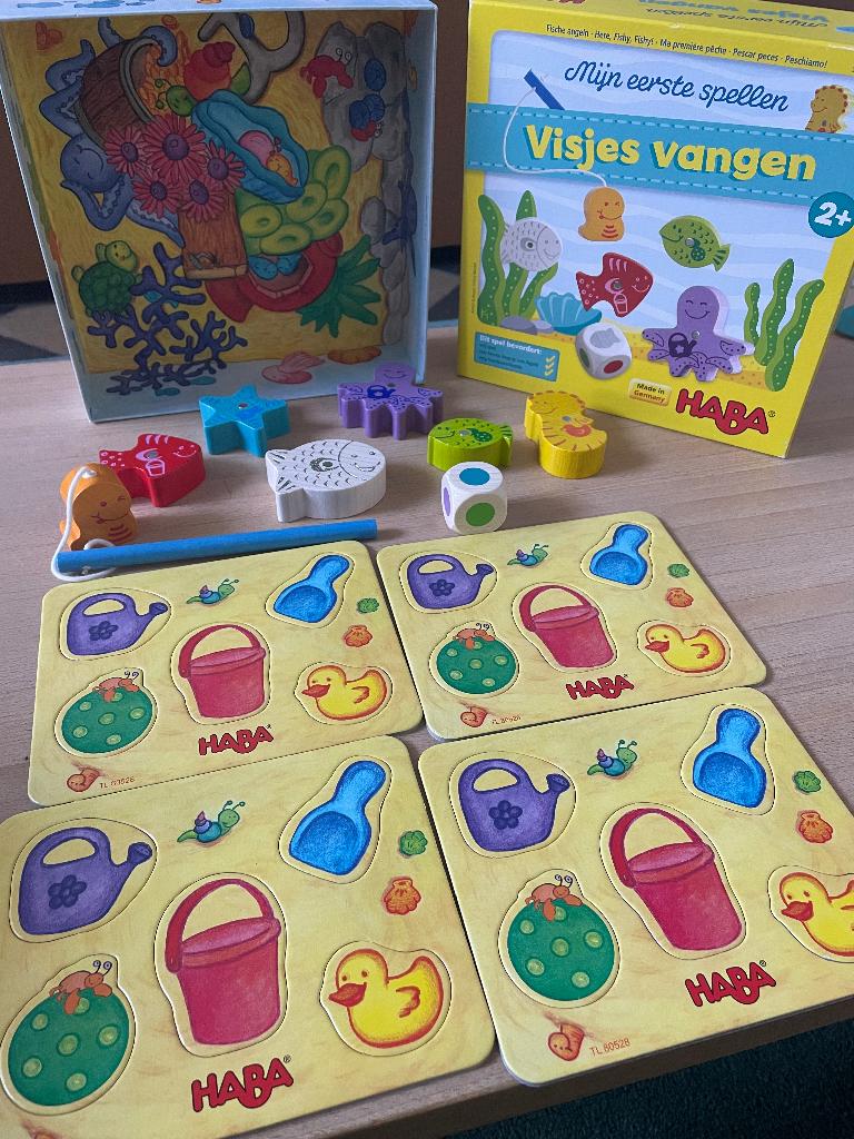 Eerste spel Haba - visjes vangen, Kinderen en Baby's, Ophalen, Zo goed als nieuw, Ontdekken