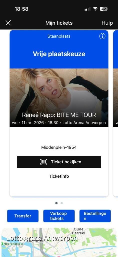 2 Kaartjes Reneé Rapp 10 maart Antwerpen 30E!! totaal!, Twee personen, Maart