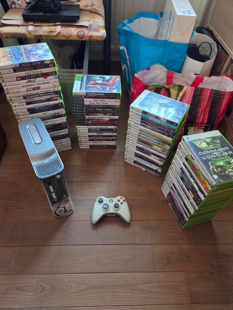 Xbox 360 + games apart, Games en Spelcomputers, Spelcomputers | Xbox 360, Ophalen, Microsoft, ., .