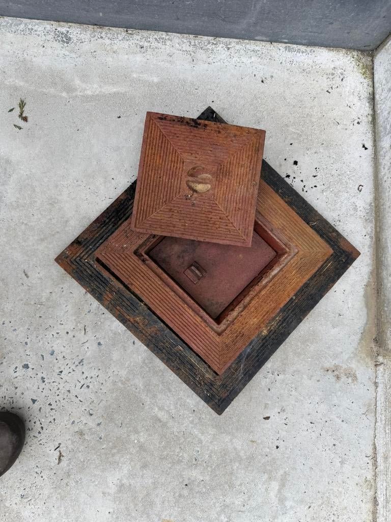 Couvercle double en fonte 40x40, Enlèvement, Comme neuf