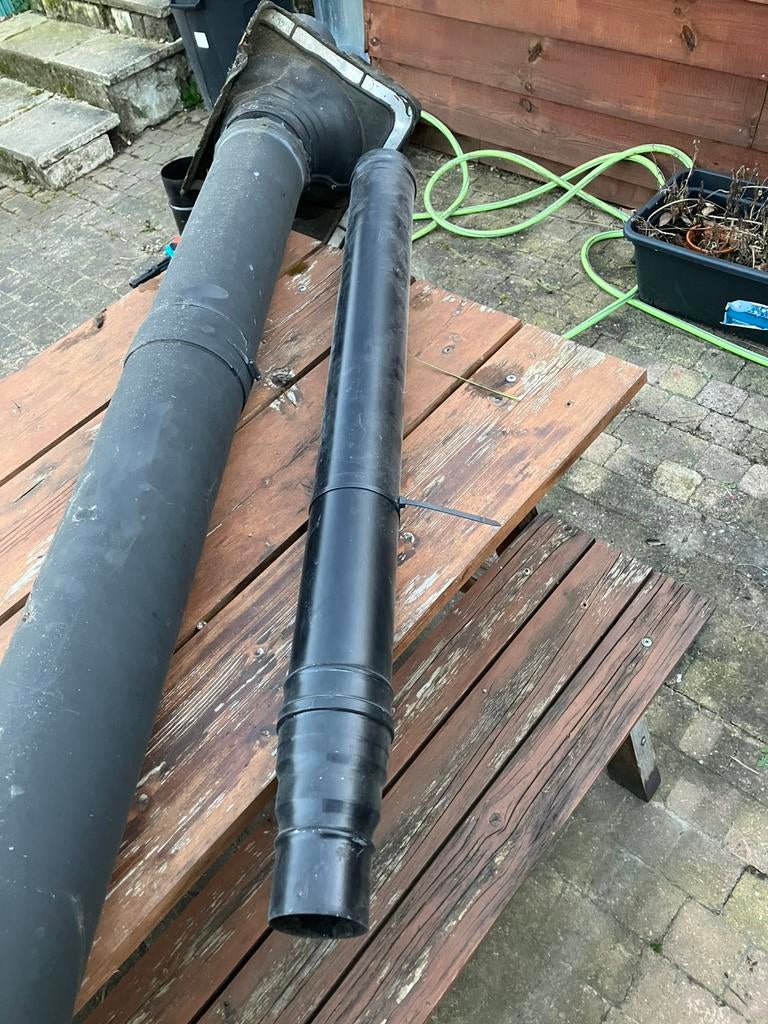 Rookgasafvoer pelletkachel (100-80mm), Doe-het-zelf en Bouw, Ophalen, Zo goed als nieuw