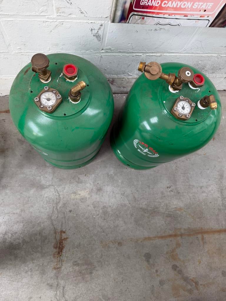 2 x hervulbare lpg flessen, Ophalen of Verzenden