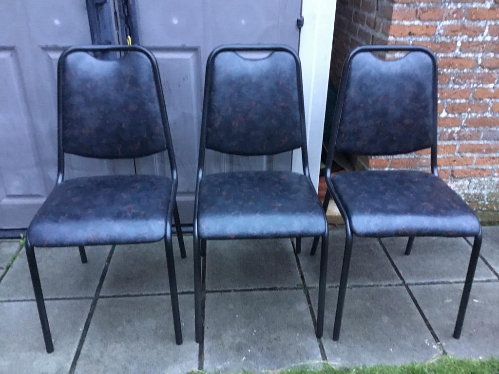 3 keukenstoelen, Maison & Meubles, Chaises, Enlèvement, Utilisé, Trois