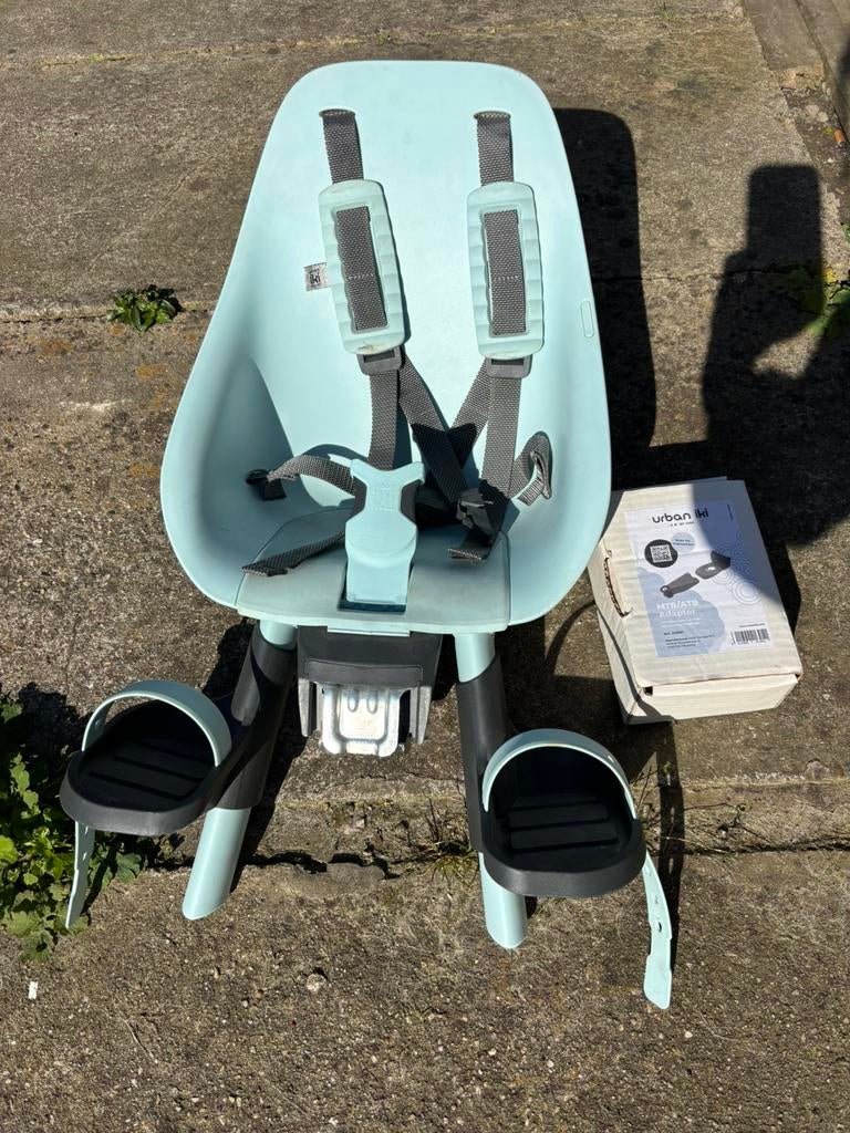 Fietsstoeltje vooraan urban iki, Fietsen en Brommers, Fietsaccessoires | Fietsstoeltjes, Ophalen, 0 t/m 18 kg, Voorzitje, Gebruikt