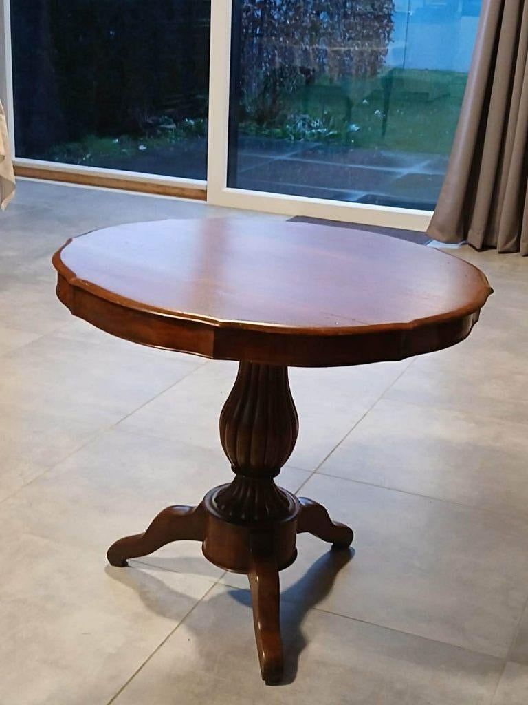 Table ronde en acajou, Maison & Meubles, Enlèvement