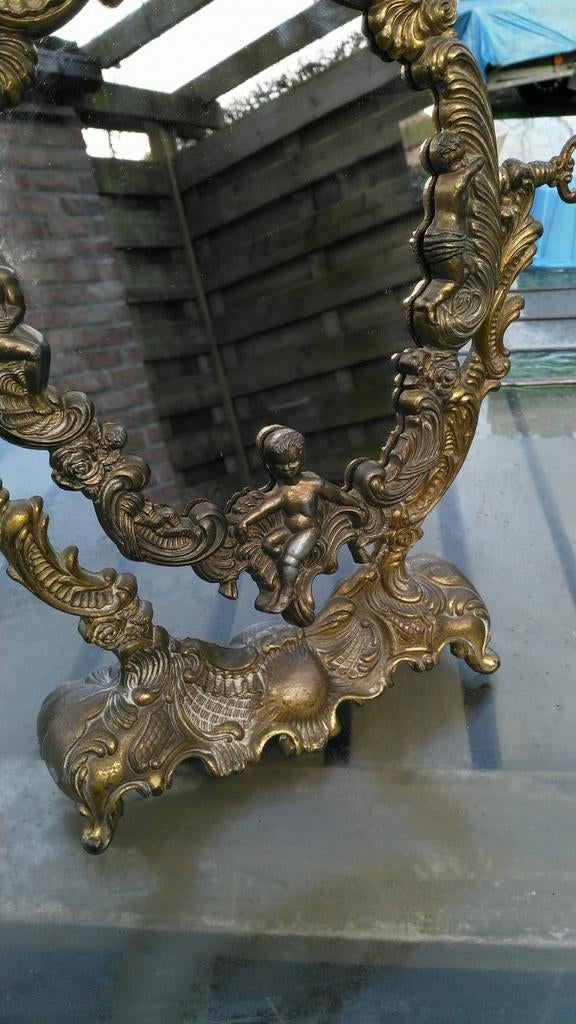 Oude spiegel 1930/1950, Huis en Inrichting, Woonaccessoires | Spiegels, Ophalen of Verzenden