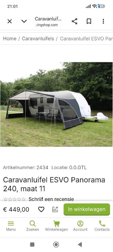 Luifel caravan, Ophalen, Gebruikt, Overige merken